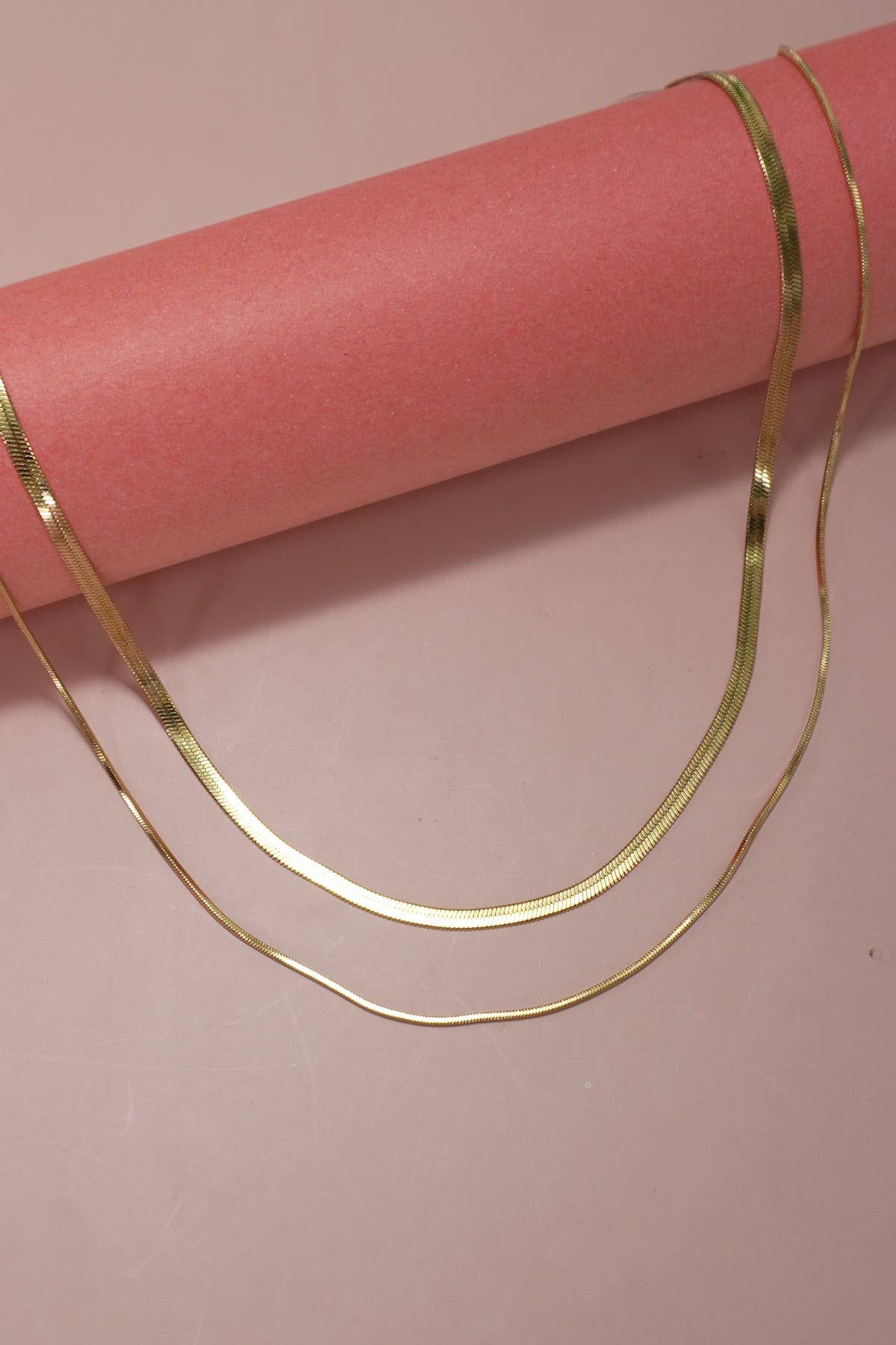 STAINLESS STEEL TARNISH FREE MULTI LAYER NECKLACE | 40NK315 - Ember Boutique
