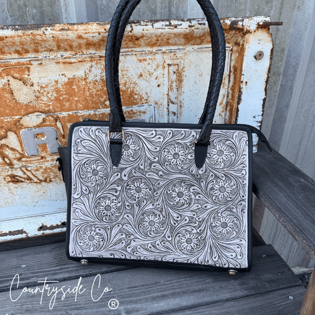 Sterling Ranch Tooled Leather Purse - Ember Boutique
