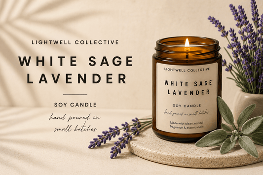 White Sage Lavender Candle - Lightwell Collective - Ember Boutique