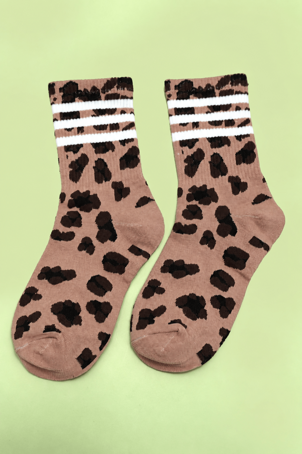 WOMAN ANIMAL LEOPARD HALF CREW THROWBACK SOCKS | 40S02071 - Ember Boutique